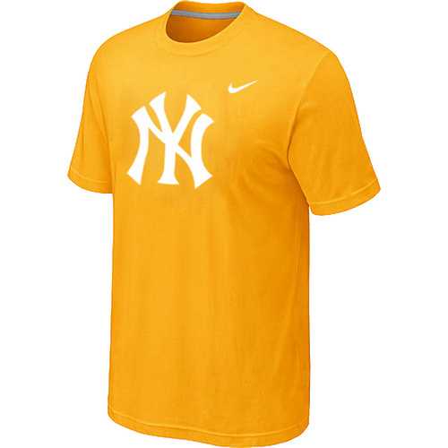 Men's New York Yankees Fresh Logo Yellow T-Shirt,We sell and wholesale Men's New York Yankees Fresh Logo Yellow T-Shirt on line form chian!